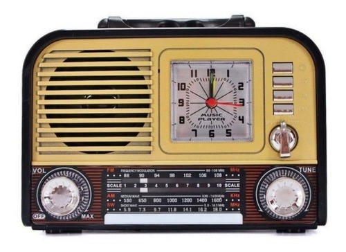 Rádio Retro Recarregável Bluetooth Fm Usb Antigo Grasep D-F9 ? - Foto 2