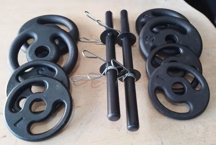 par de halteres novo 16kg 