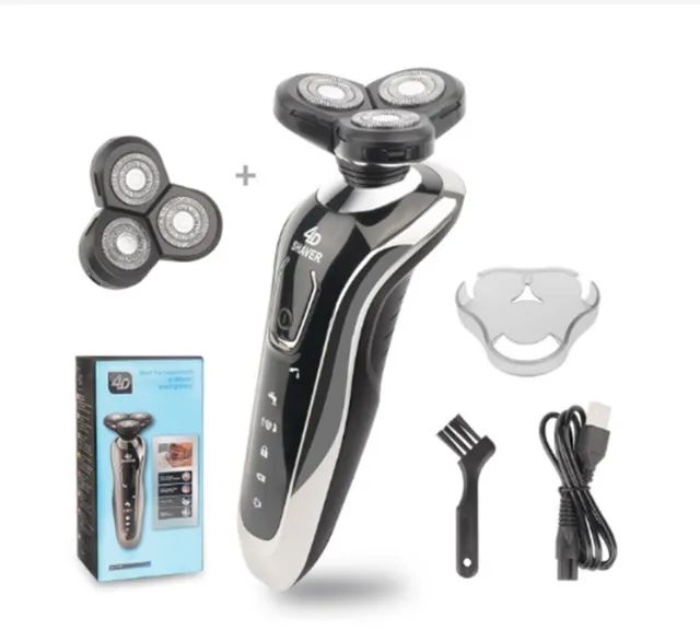 Produto Novo Barbeador Elétrico Poderoso 4D Shaver USB