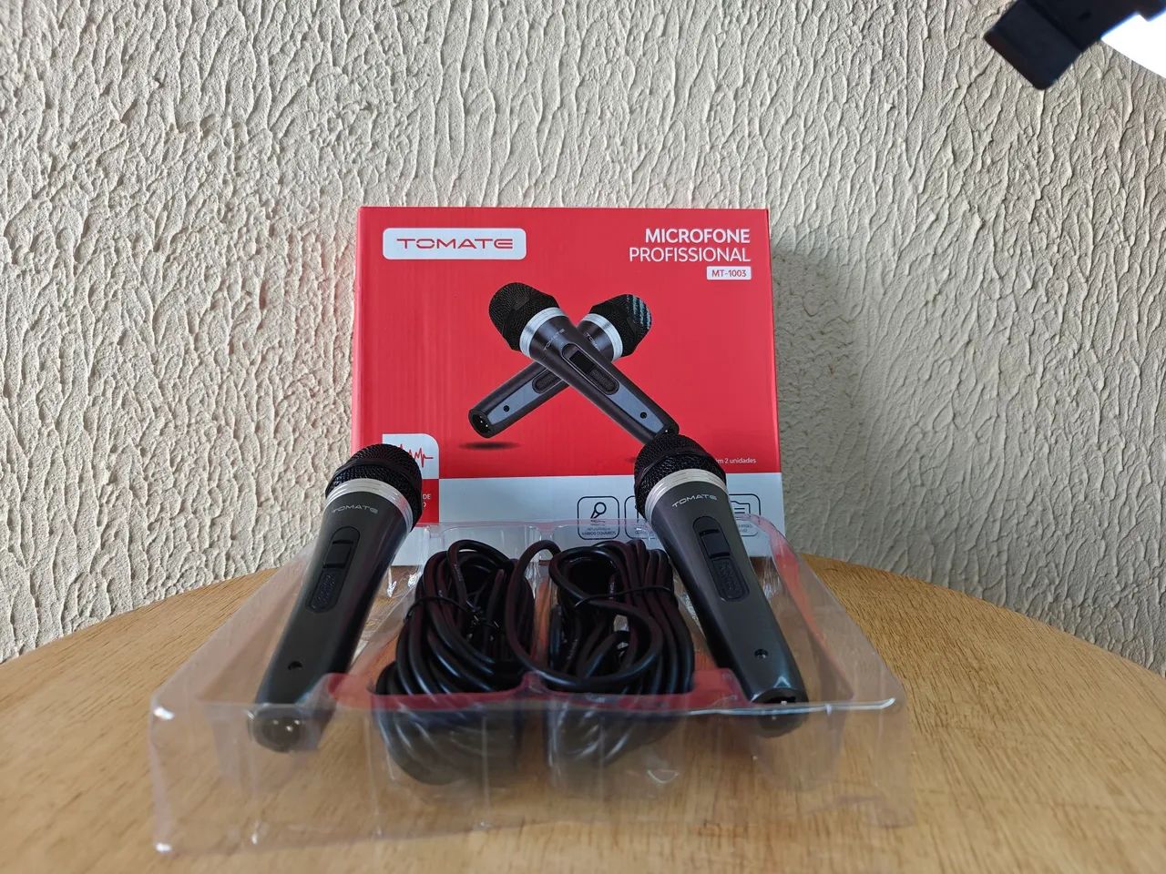 Kit 2 microfones profissional com cabo 5 metros  - Foto 2