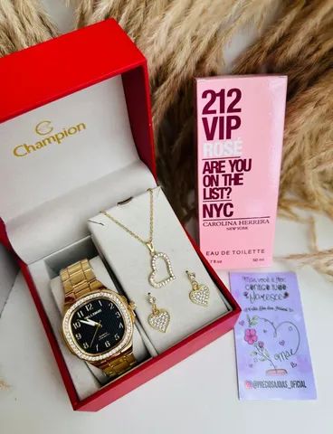 Kit relógio feminino mês das mães 