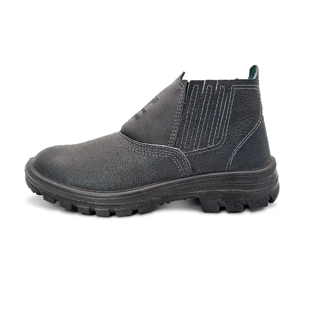 BOTA COURO 40 A 44 ELAST BICO PVC PRETA