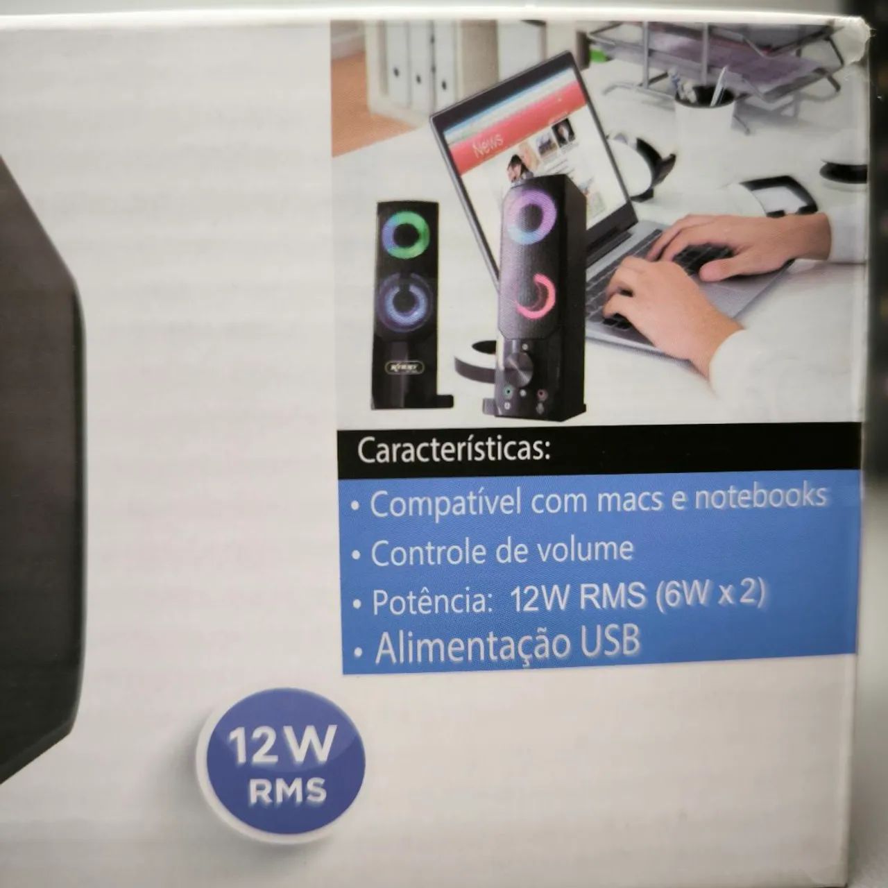 Caixa de som para Pc e notebook dois modos de uso - Foto 3