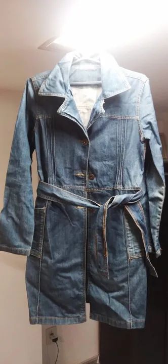 Jaqueta sobretudo feminino jeans M.