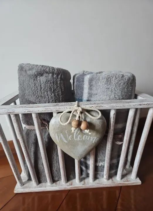 Cesto decorativo com mantas