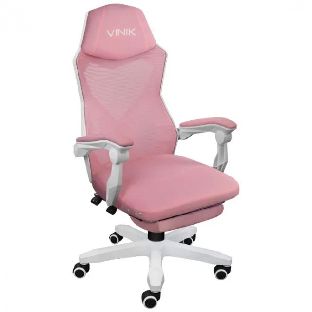 Cadeira Gamer Vinik Rocket Pink/White - WZetta - Foto 2