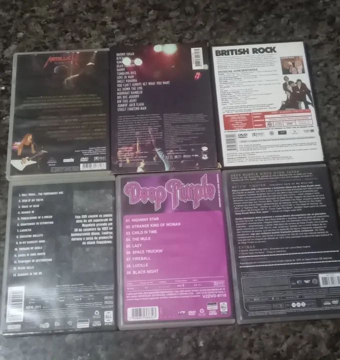 Lote de 6 DVDs de Rock Clássico - Metallica, Deep Purple, Megadeth, The Beatles  - Foto 2