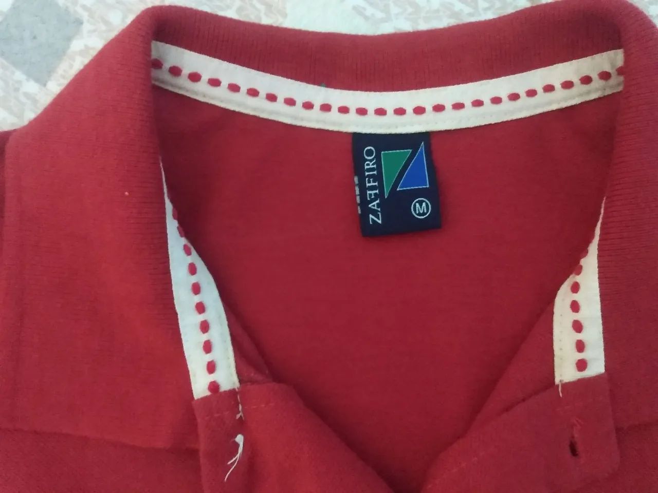 Camisa Zaffiro Polo Vermelha M (estado de nova) - Foto 3