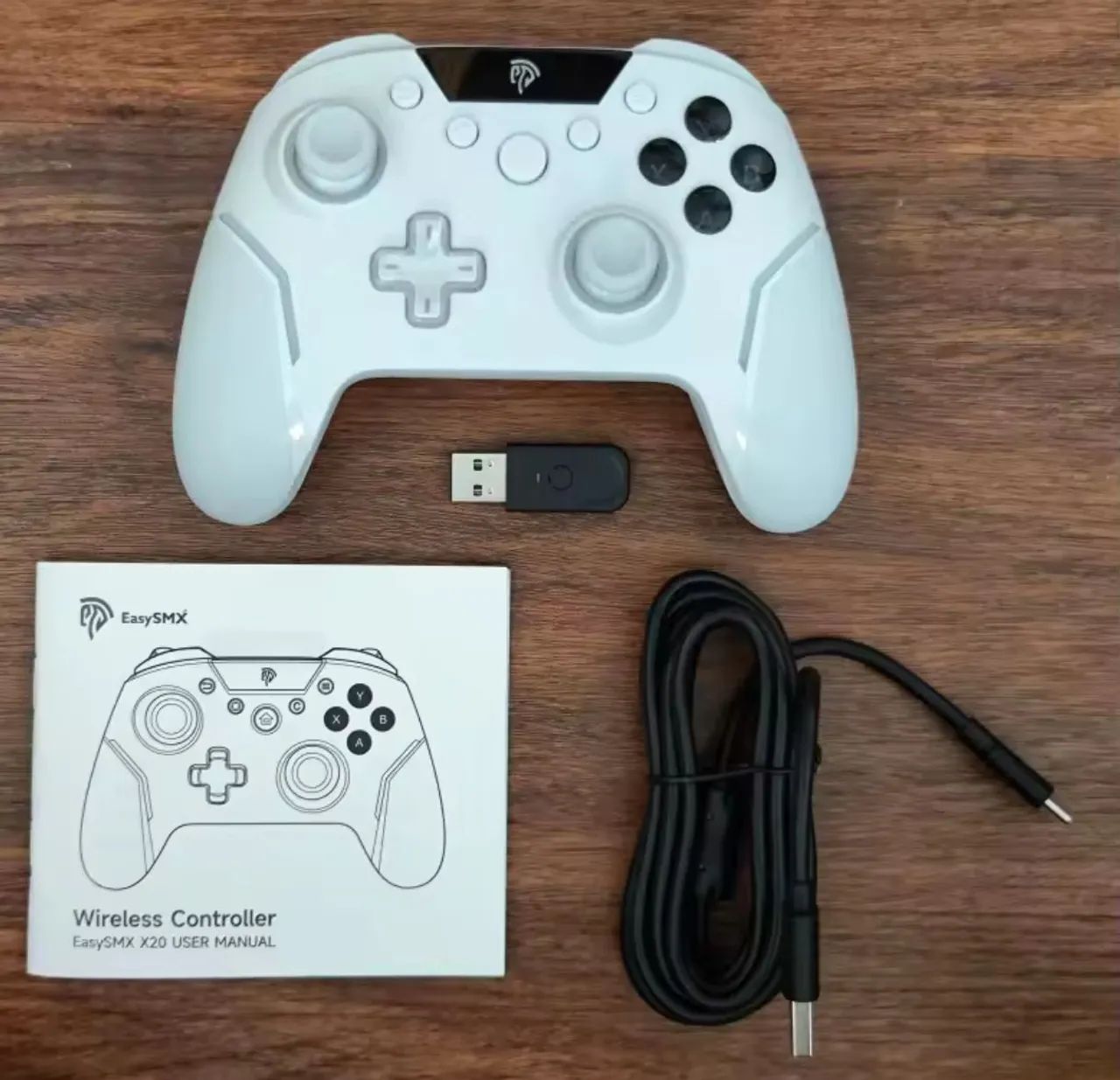 Controle EasySMX X20 Hall Effect Botões Mecânicos RGB Bluetooth - Foto 2