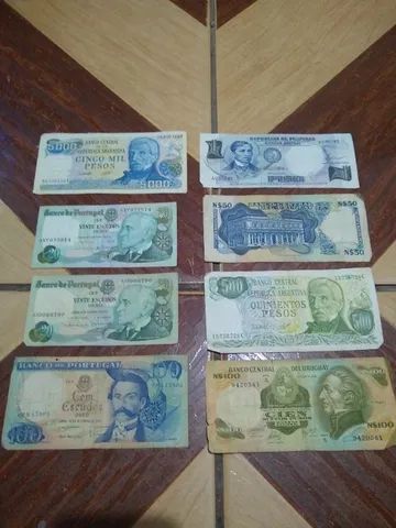 Cédulas antigas de Portugal, Argentina e Brasil