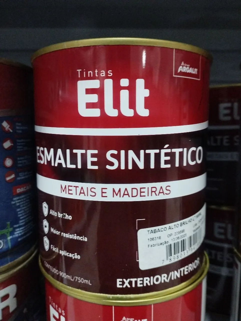 Tinta Esmalte Sintético Elit - 900ml - Tabaco Alto Brilho