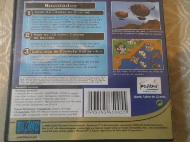 PC CD Rom Warcraft II Tides of Darkness Blizzard 2 discos sem manual - Foto 5