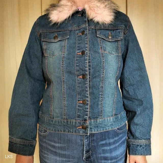 Jaqueta Jeans com Pelúcia - Foto 4