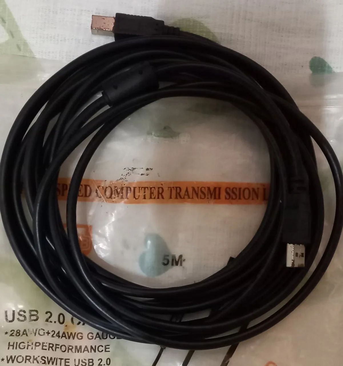 Cabo USB para impressora. 3 metros. 