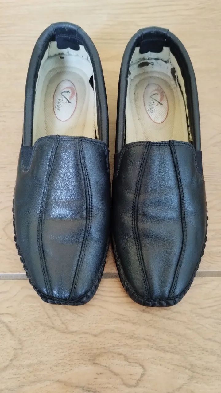 Sapatos Mocassim de Couro Confortável 
