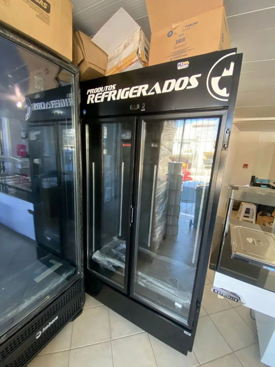 NZ. Auto serviço refrigerado porta de vidro com desembaçador 2 portas com led FORTSUL