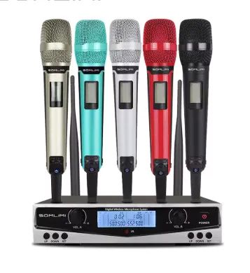 Microfone Sem Fio Duplo Estilo Sennheiser Em Metal Alta qualidade.