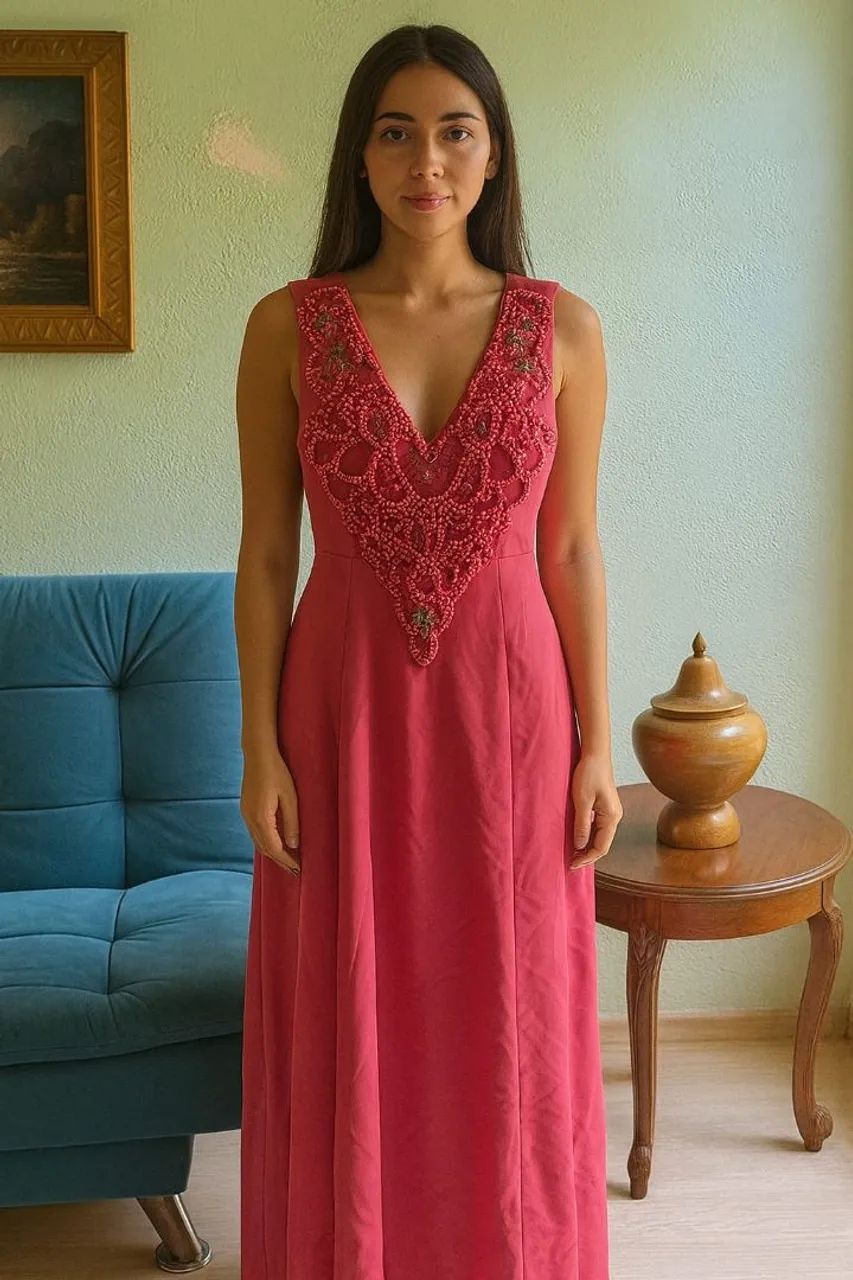 Vestido novo para festa longo Pano Chick - Foto 3