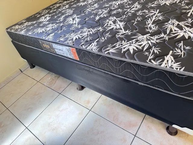 CAMA COM COLCHÃO D33 SELADO BOX NOVO - Foto 2