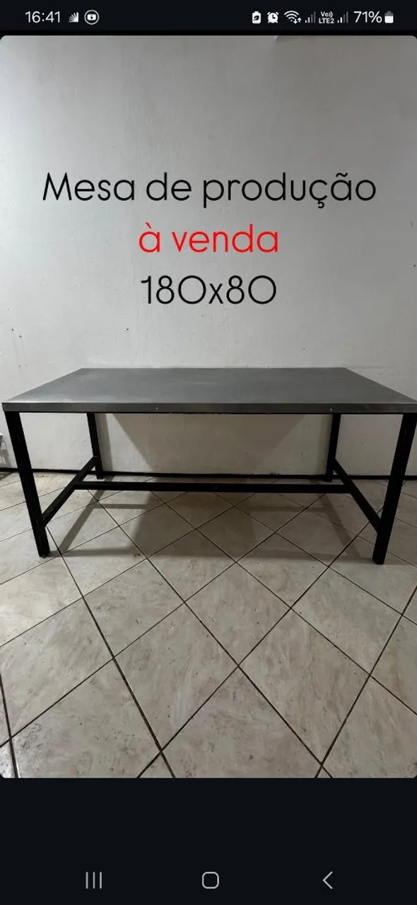 Mesa de produção à venda 180x80
