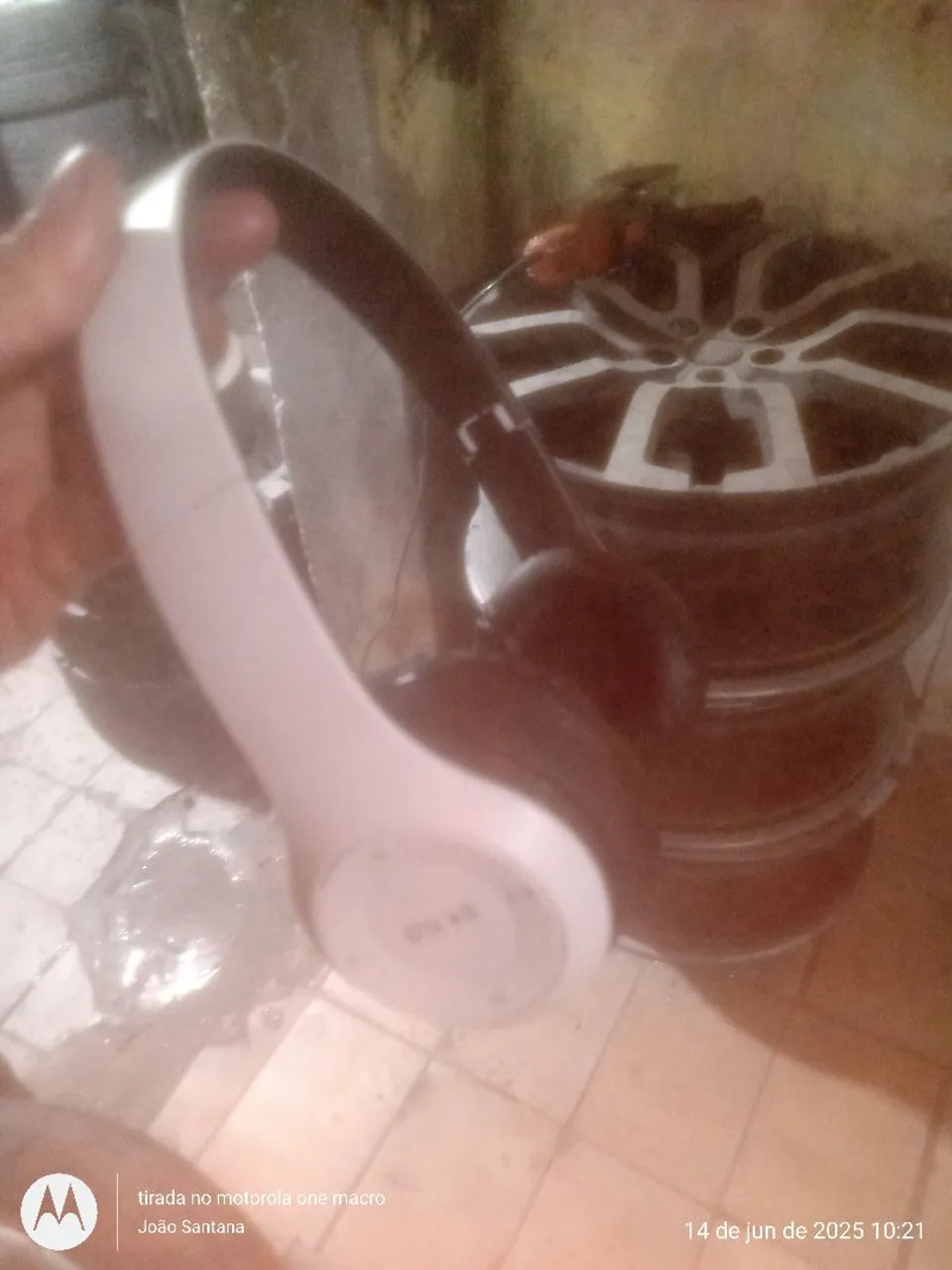 Headphone Bluetooth Branco e Preto