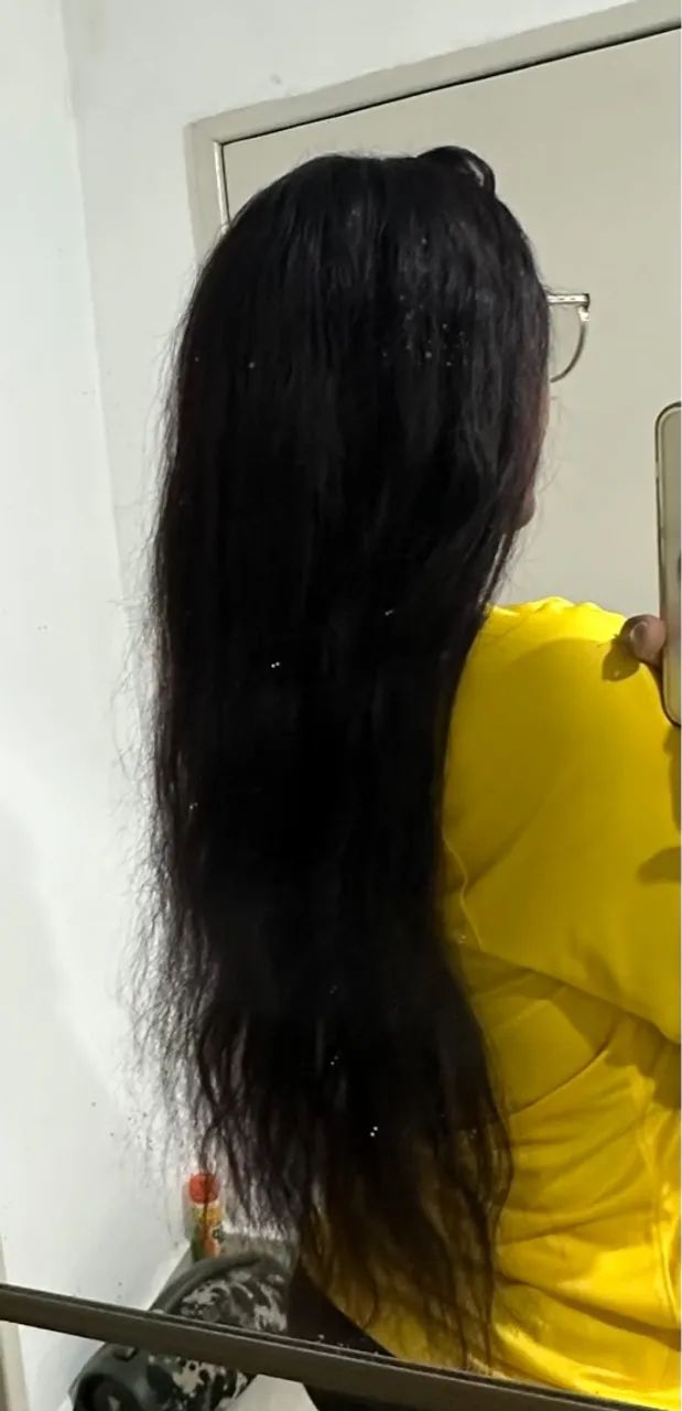 Lace front cabelo humano 75 cm lisa ondulada - Foto 4