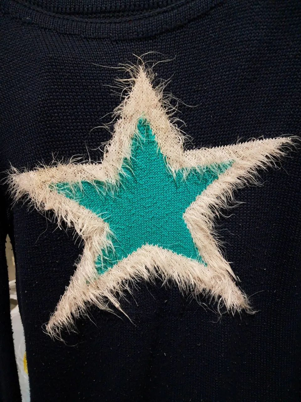 Suéter azul marinho com estrela - Foto 6