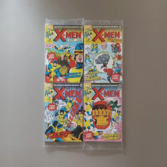 X-Men - Coleção Clássica Marvel - Completo - Novos e Lacrados - 4 Edições