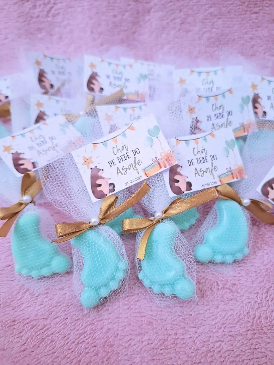 Sabonetinho personalizado pra Chá de bebê 