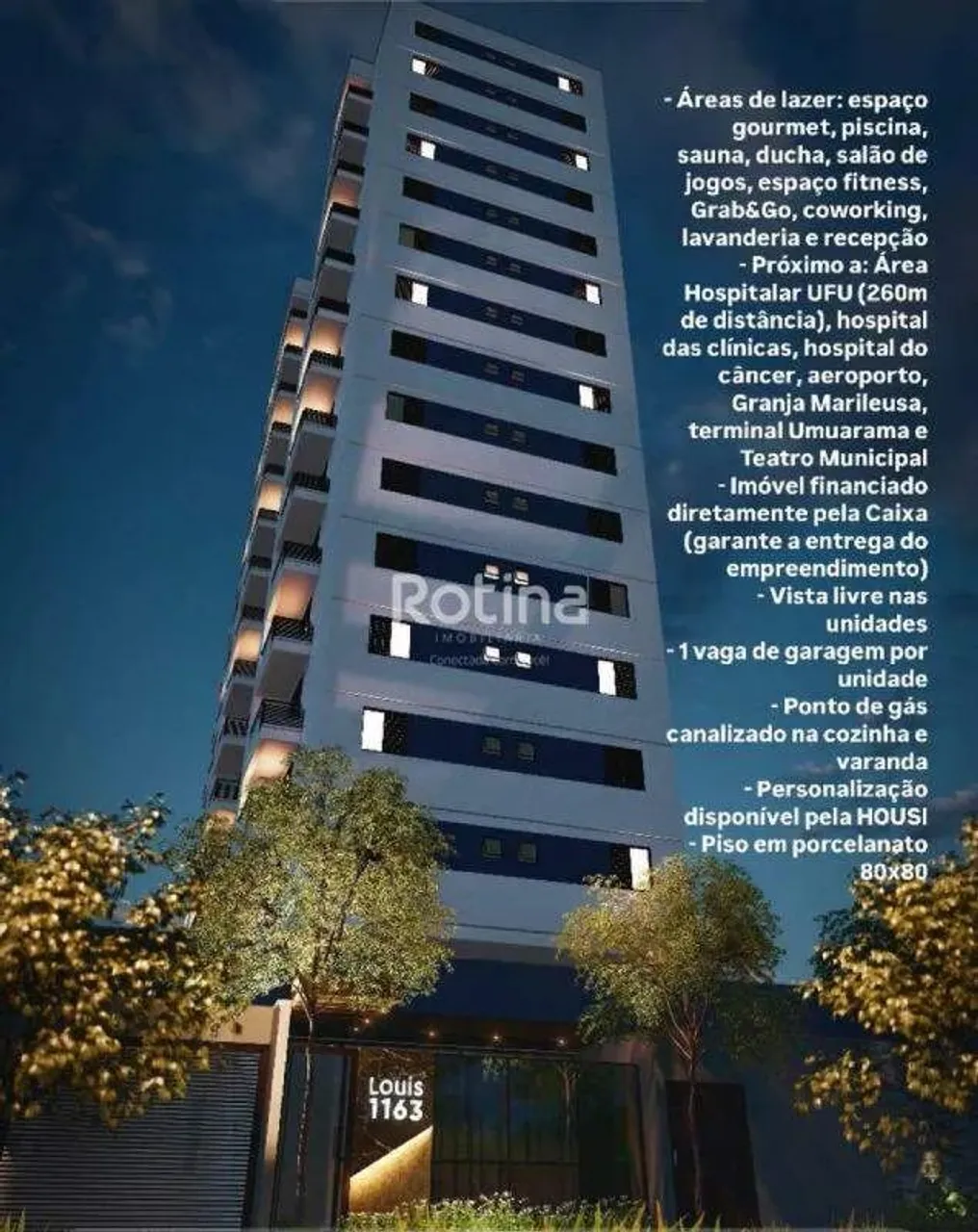 Flat à venda, 1 quarto, Umuarama - Uberlândia/MG - Rotina Imobiliária