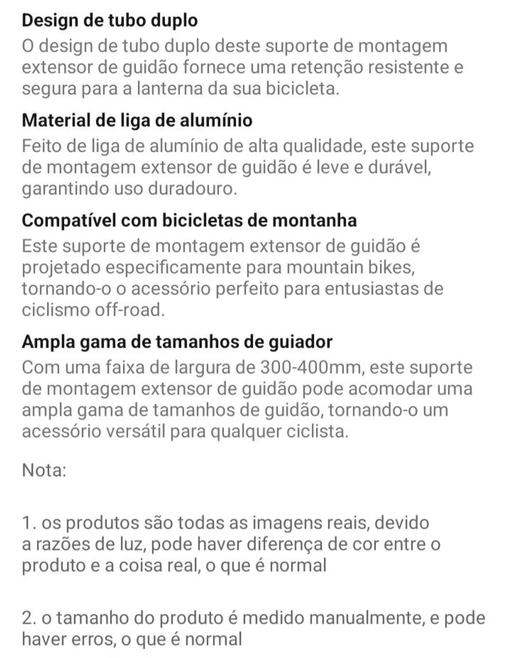 Suporte de Guidão para Bicicleta - 3 Opções de Cores - Foto 3
