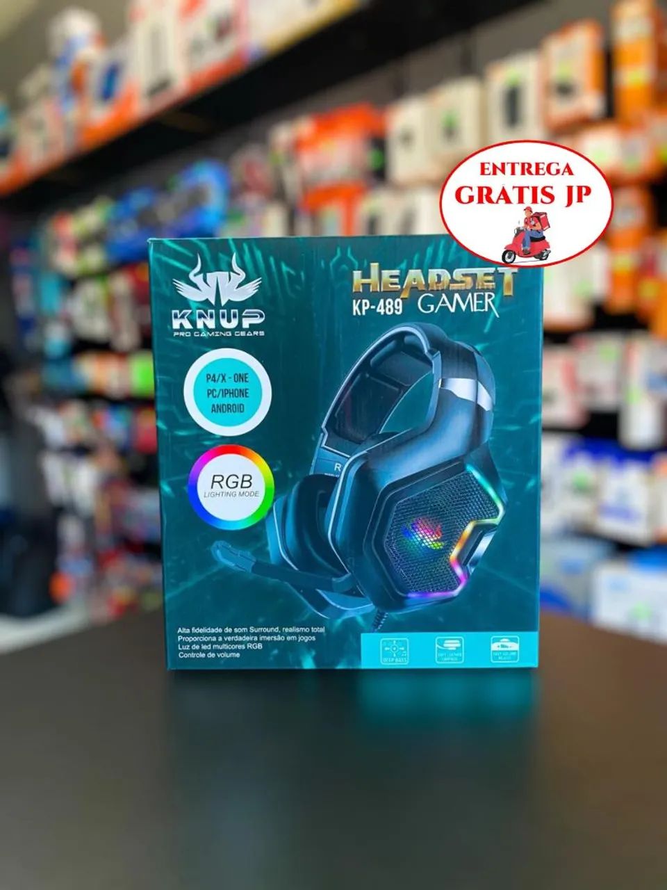 HEADSET GAMER RGB KNUP KP-489