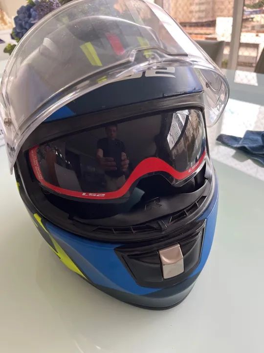 Capacete LS2 FF396 - Azul - Tamanho 62 M - Foto 4