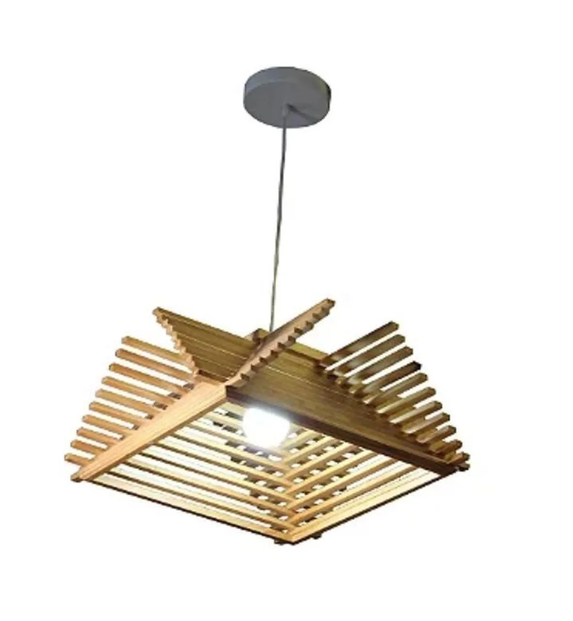 Lustre de madeira moderno de luxo