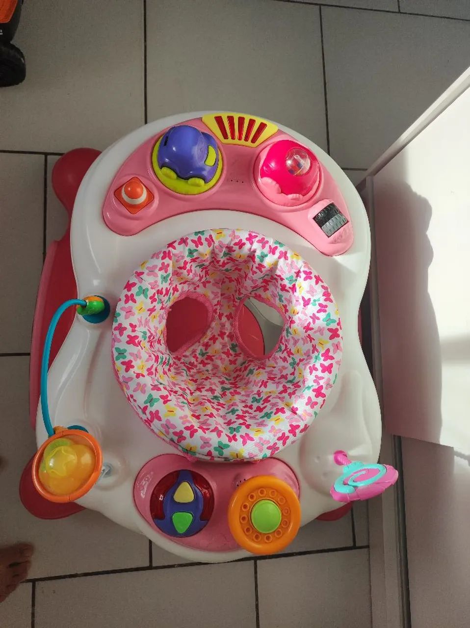 Andador Infantil Rosa com Atividades - Foto 3