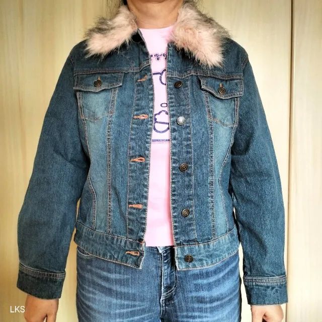 Jaqueta Jeans com Pelúcia