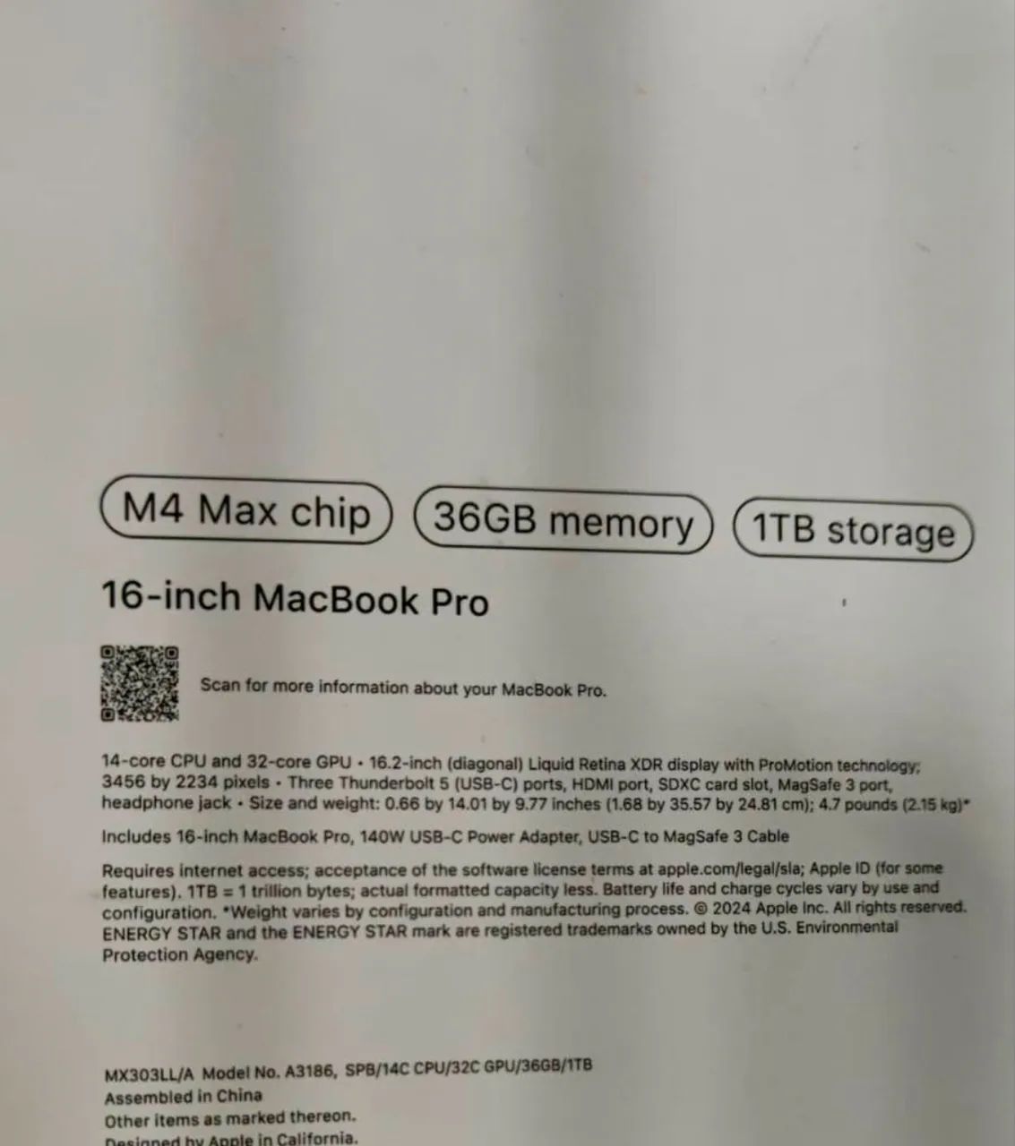 Promoção MacBook Pro M4 Max 36GB/ 1TB - Foto 2