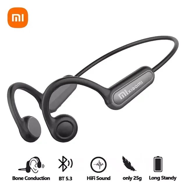 Fone de ouvido por indução óssea Xiaomi - Ideal p/ Corrida e Ciclismo (Novo)