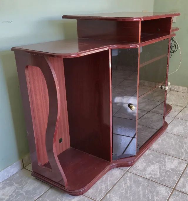 Rack de TV funcional com design vintage - Foto 4