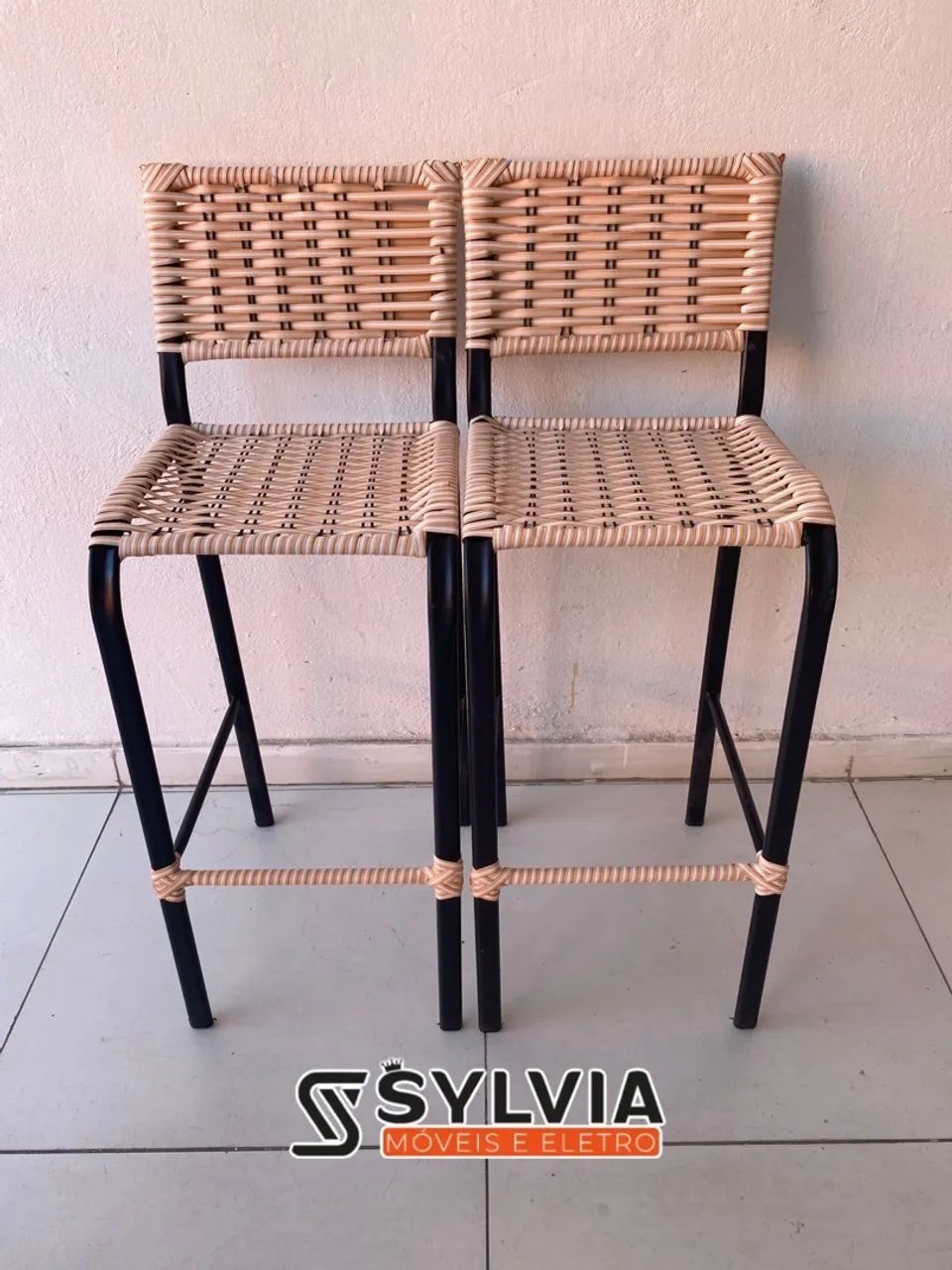 Banqueta de fibra com ferro - Foto 3