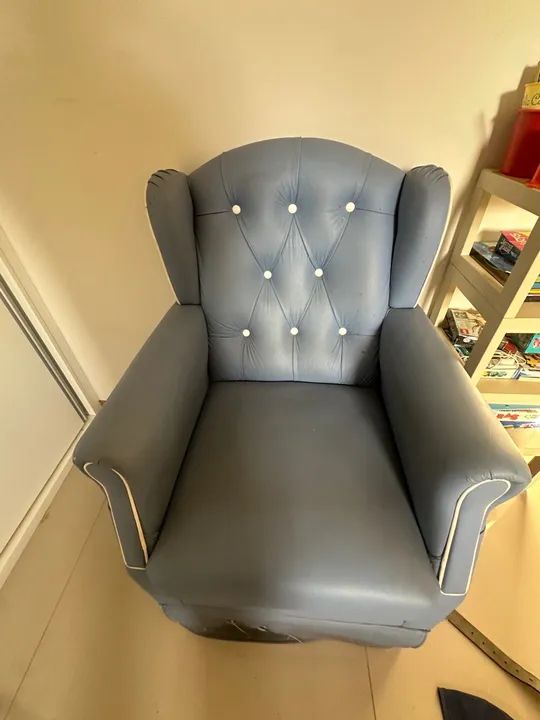 Poltrona de Amamentação Azul Bebê