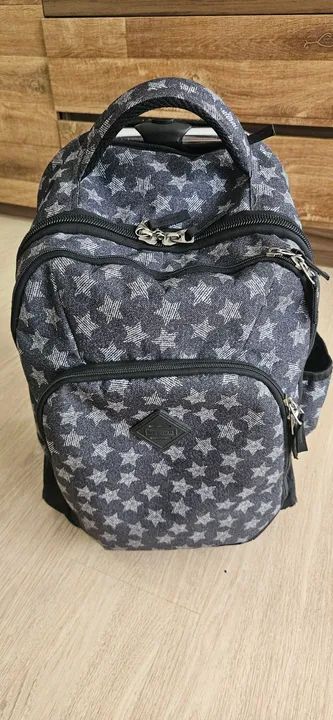 Mochila escolar infantil com rodinhas - Sestini 2 Compart. Rolling Estrelas 28 Litros