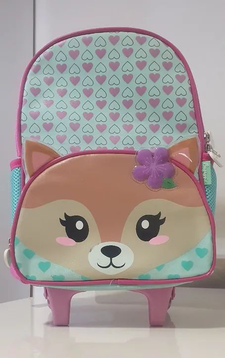 Mochila Infantil com Rodinhas Bagaggio Raposa - Foto 2