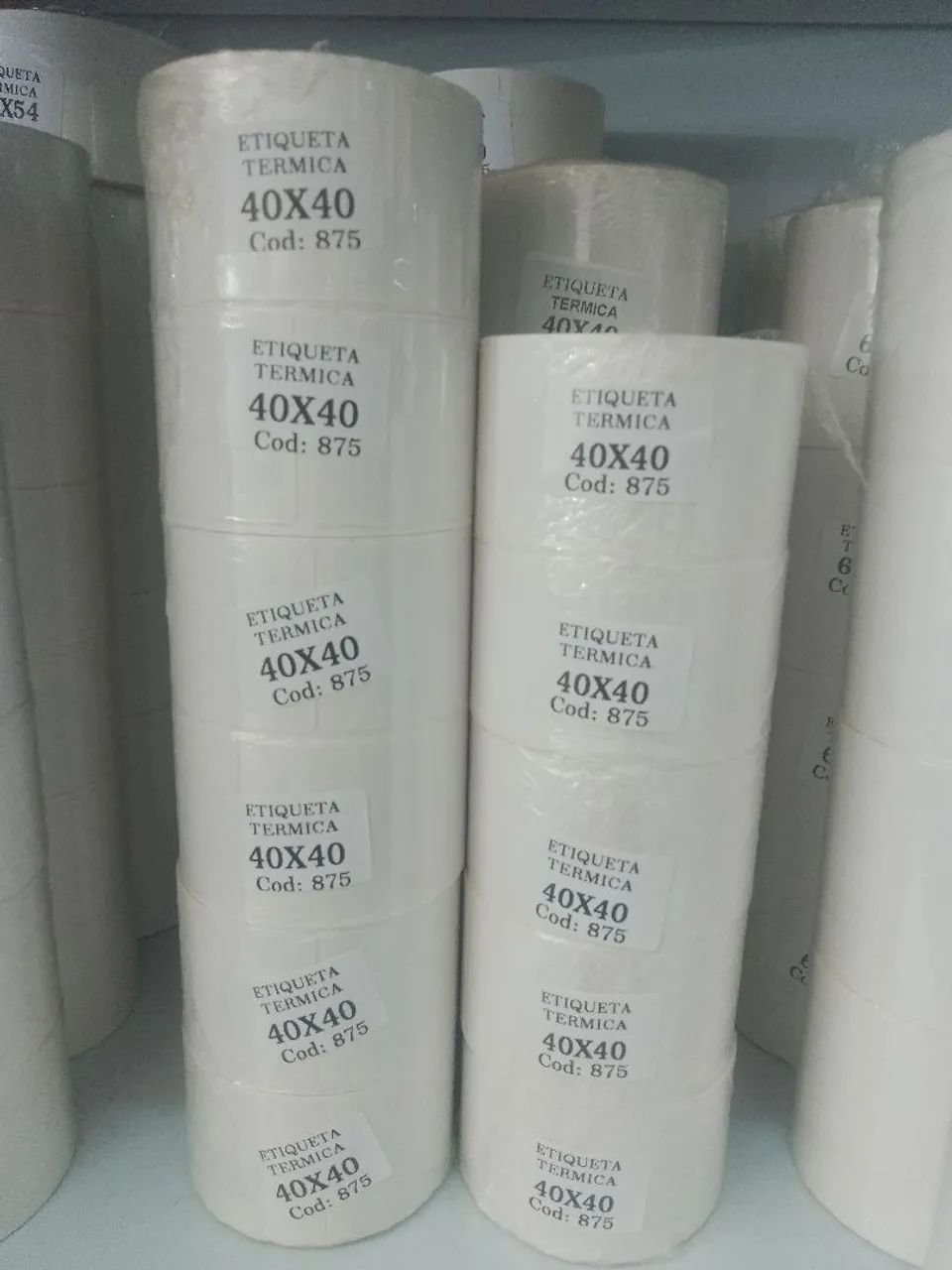 Etiquetas térmicas 40x40 - NOVAS