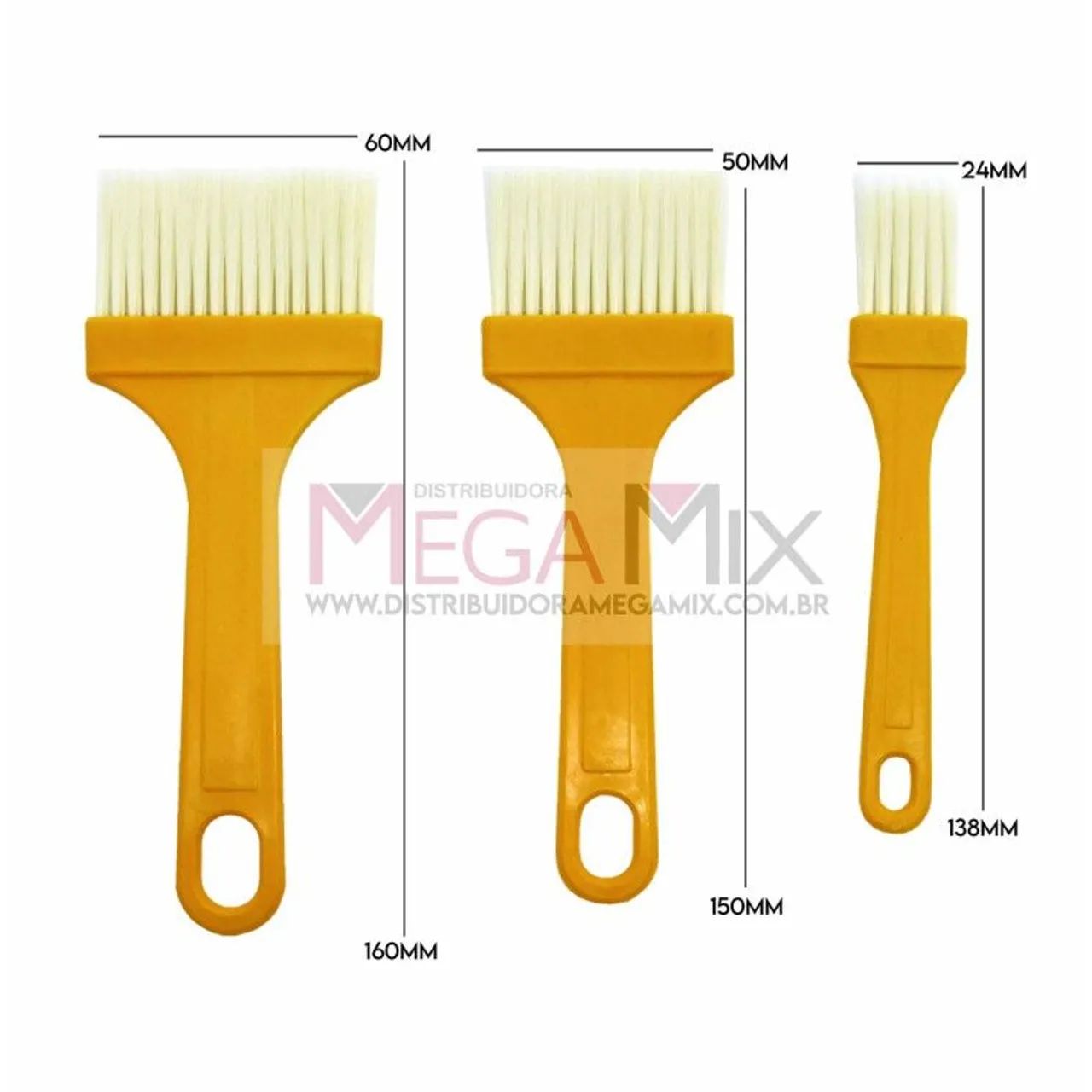 Mini Kit de Pincéis para Pintura - 3 Tamanhos - Foto 2