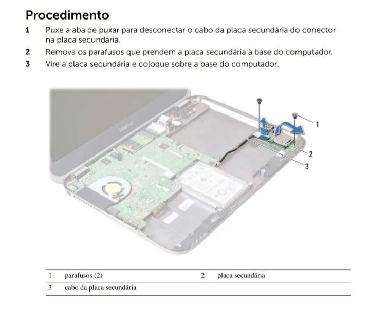 Placa secundaria usb, som e carão Dell Inspiron  14z 6423 - Foto 2