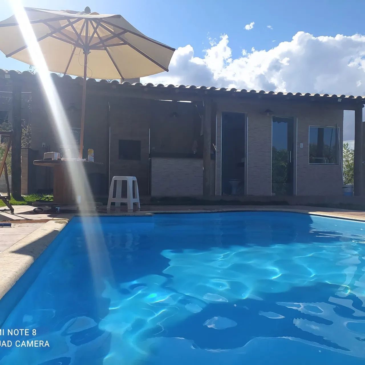 Alugo sitio condomínio fechado com piscina aquecida sauna Wi-Fi 