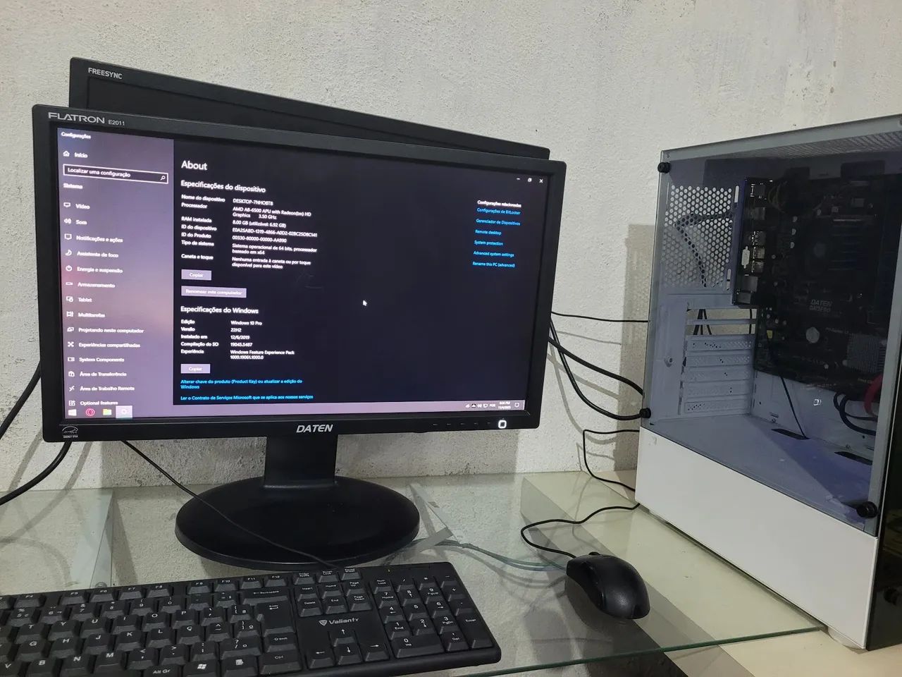 PC gamer completo amd a8 6500b placa de vídeo hd8570D 8gb ram