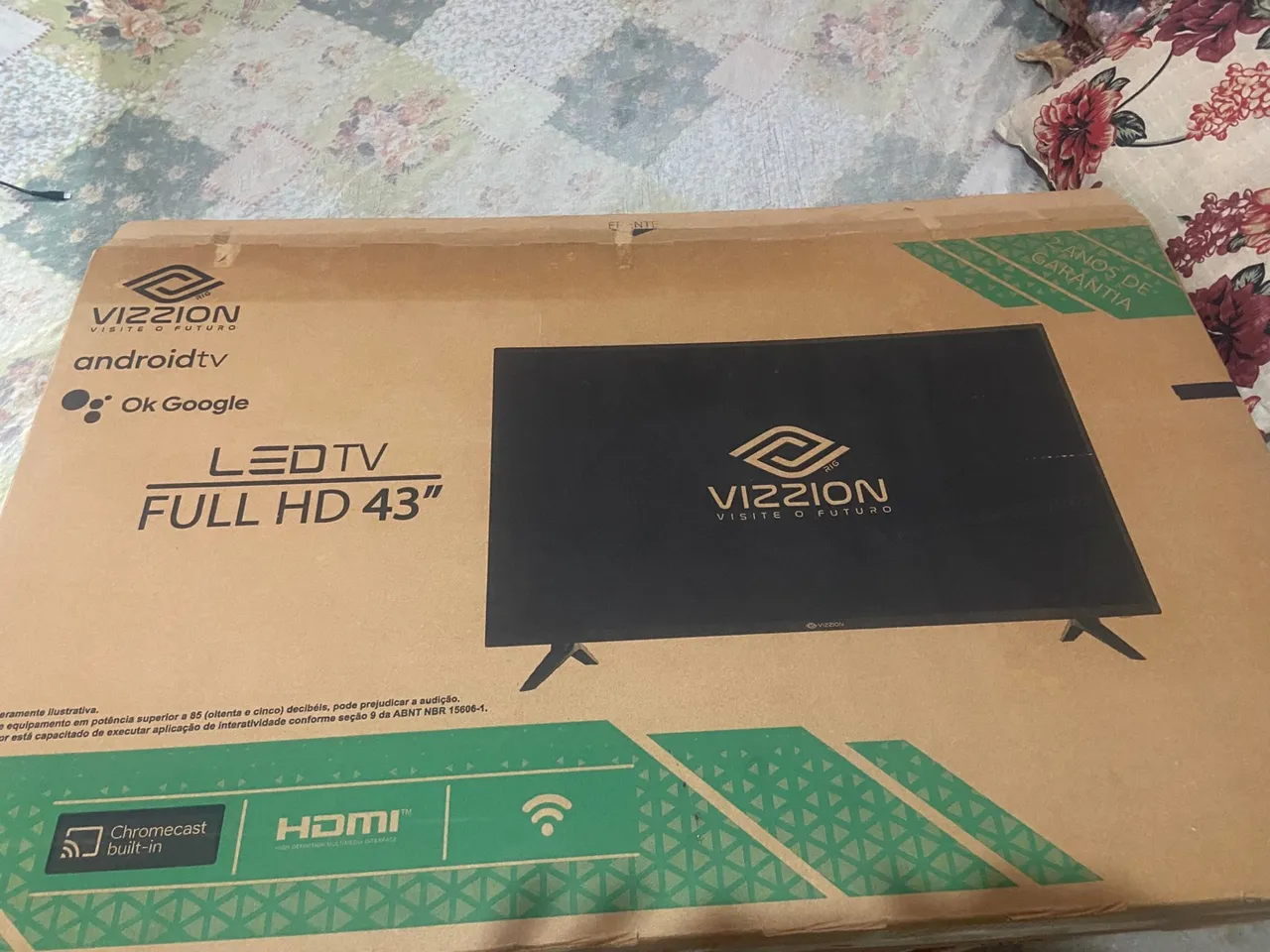 TV Vizzion 43 polegadas Full HD Smart Android