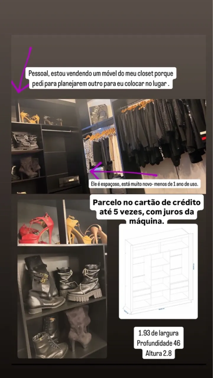Móvel de Closet Espaçoso
